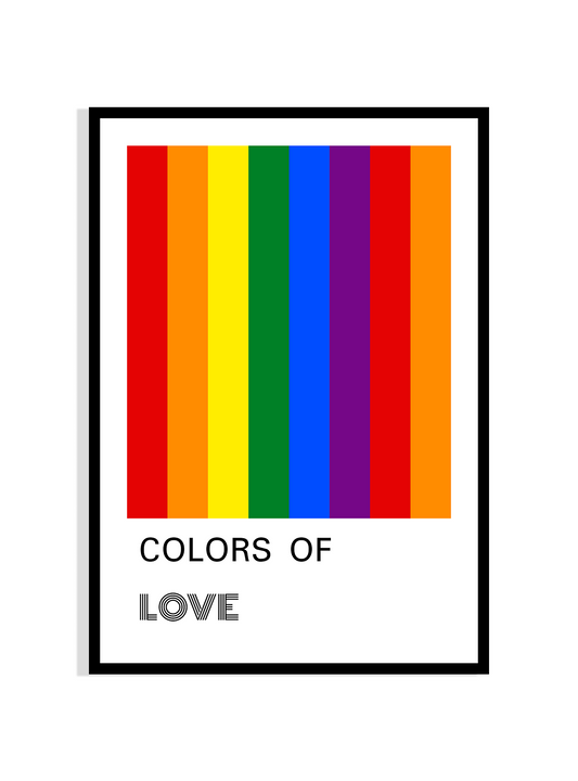 Colors of Love – Minimalist Rainbow Pride Wall Art