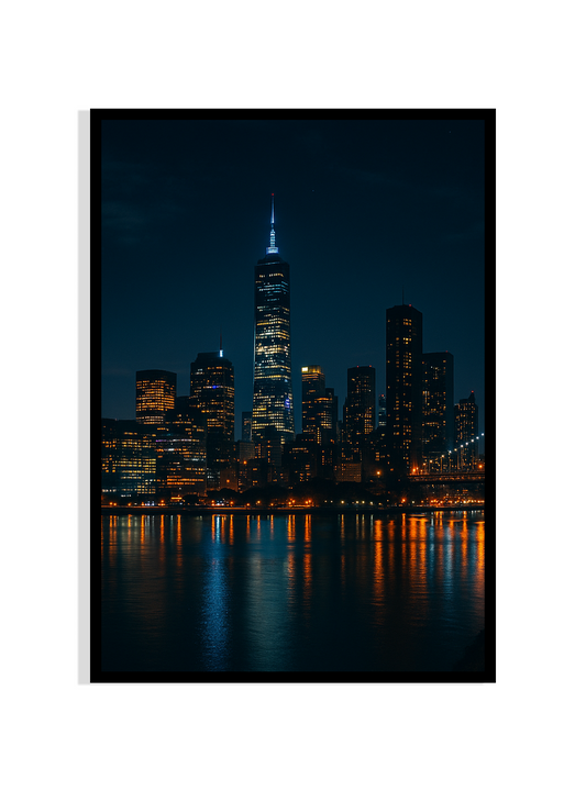 Midnight Skyline – Framed Night Cityscape Print