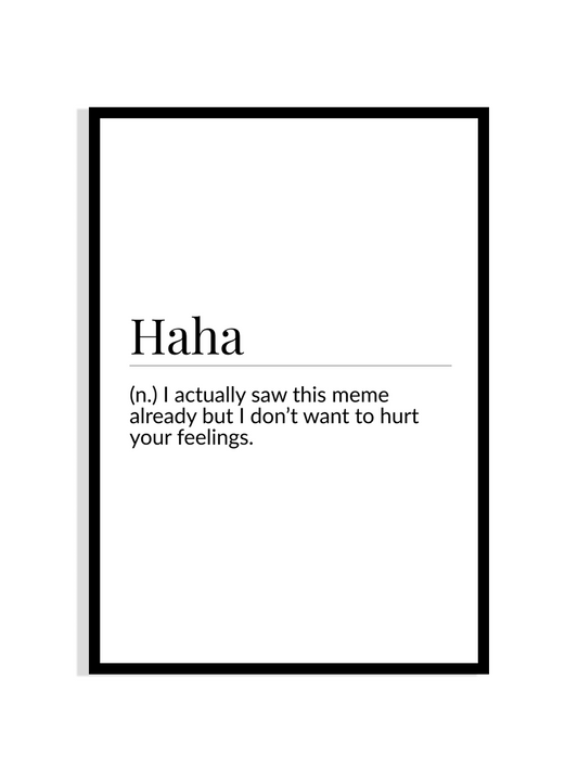 Haha  Definition Print