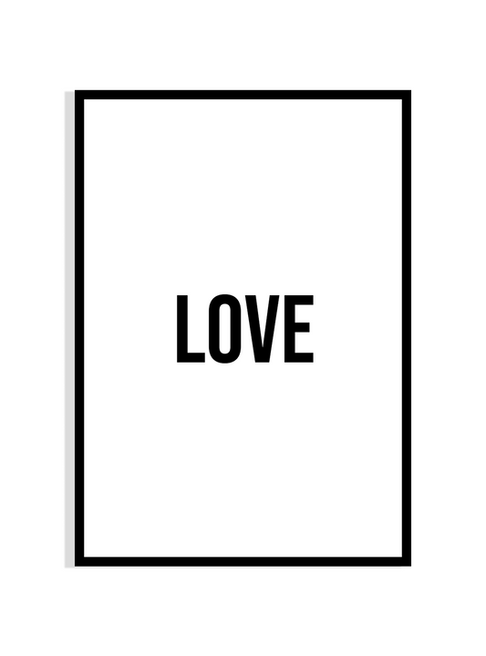 Love – Minimalist Typography Print