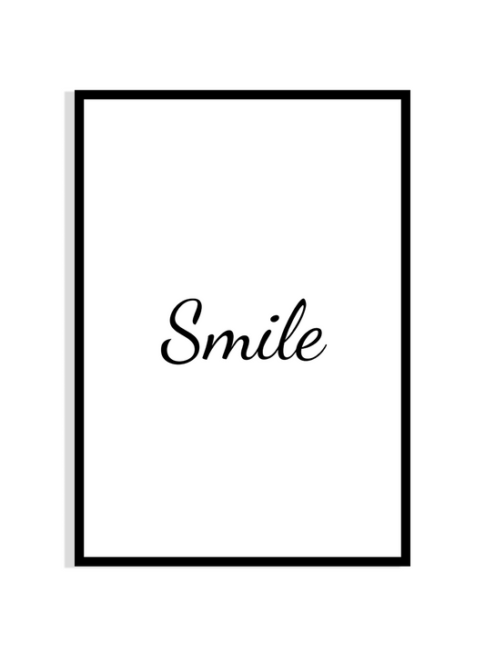 Smile – Minimalist Typography Print