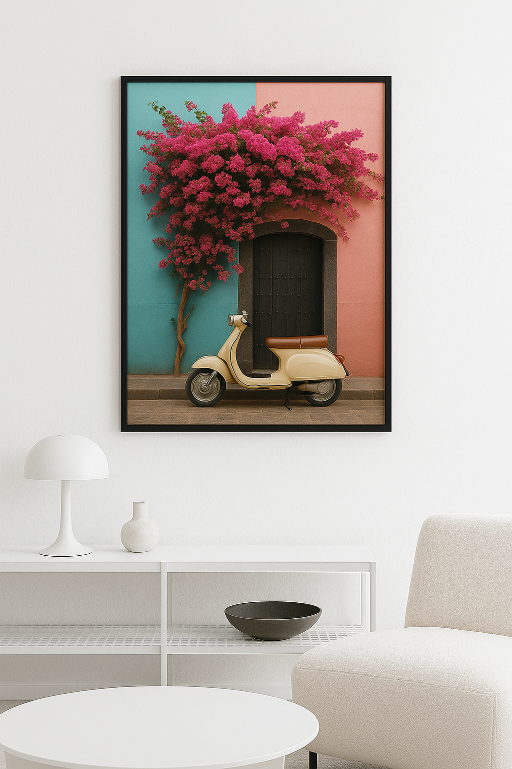 Vespa Dreams – Colorful Streetside Charm