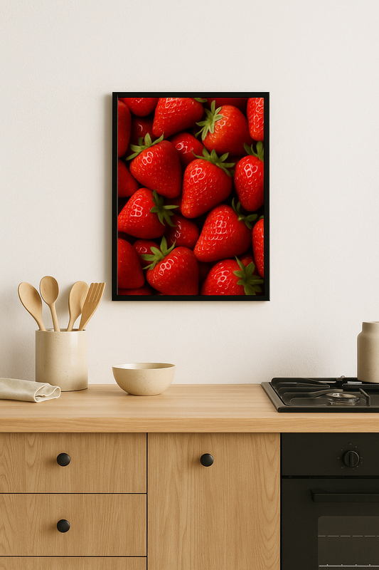 Berry Bliss – Framed Strawberry Wall Art