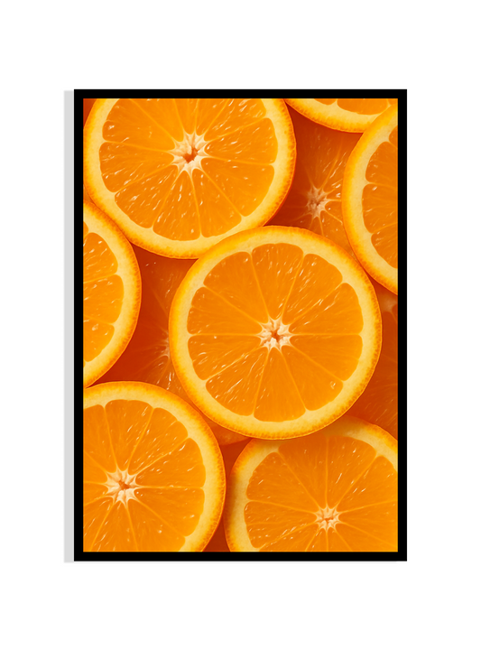 Citrus Burst – Framed Orange Slice Wall Art