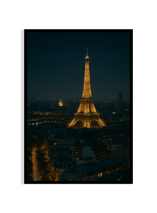 Paris Noir – Eiffel Tower Nightscape Art Print